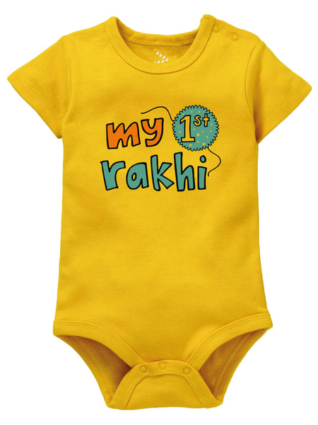 My First Rakhi - Onesie | Newborn Rakhi outfit for boys and girls