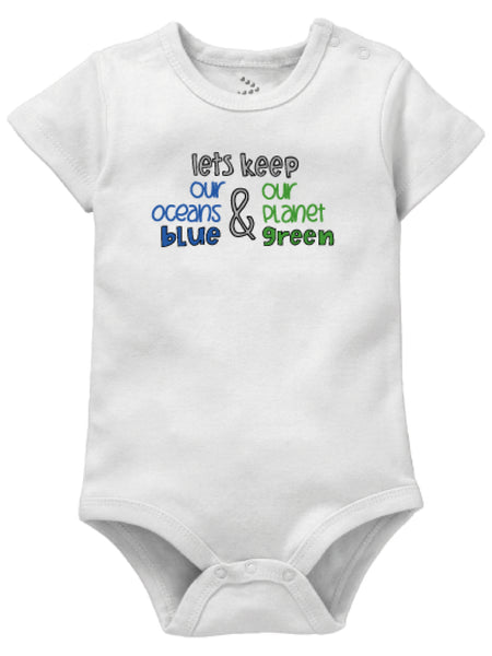 Oceans Blue & Planet Green - Onesie