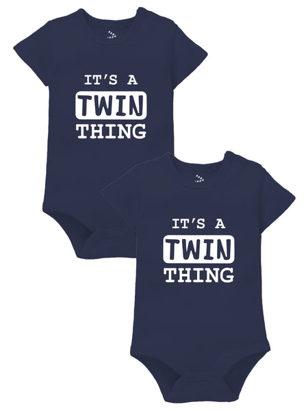 It's A Twin Thing Twin Onesies Set