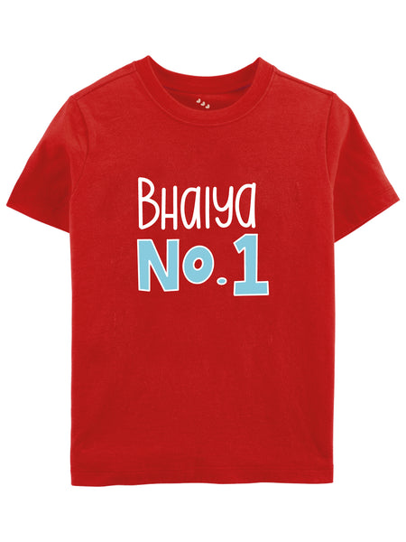Bhaiya no. 1 printed kids/baby tshirts/tees/tee/jersey for boys and girls