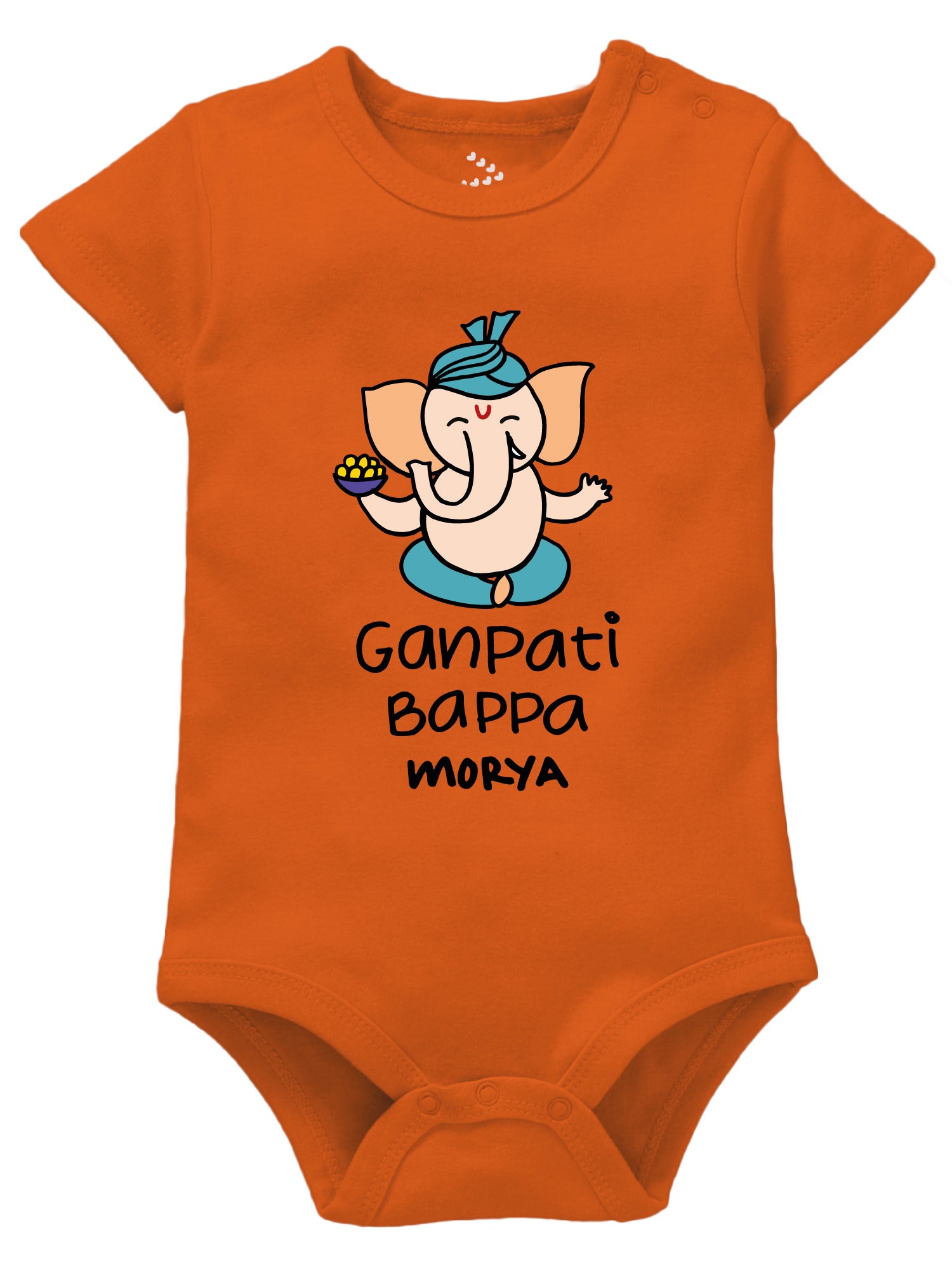Ganpati bappa morya printed onesie for ganesh chaturthi for baby /newborn boys and girls
