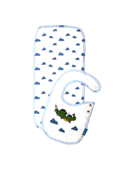 The Lucky Dragon - Bib and Burp Cloth Set