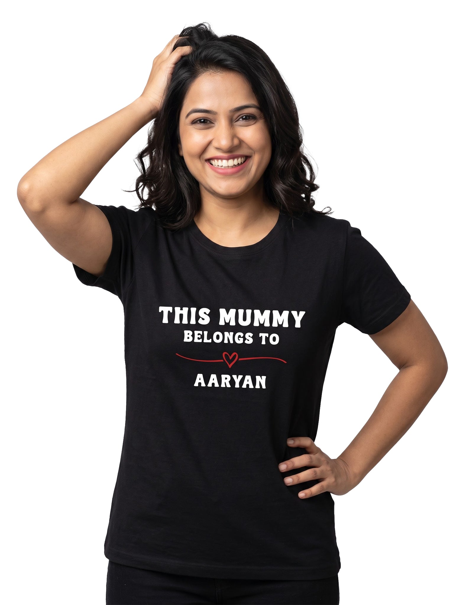 Customized This Mummy belongs to with Name  - Adult T-Shirt