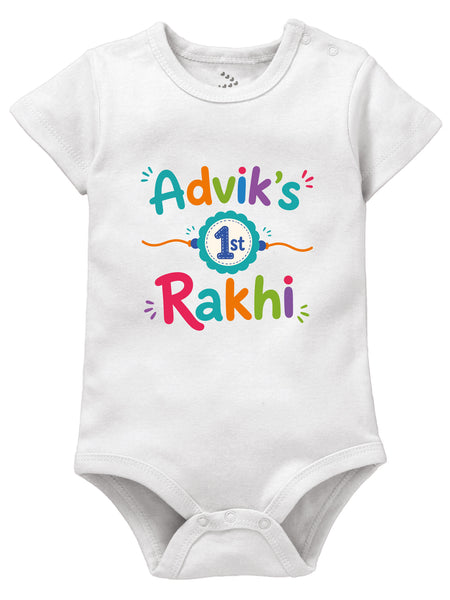 First Rakhi with Name - Onesie