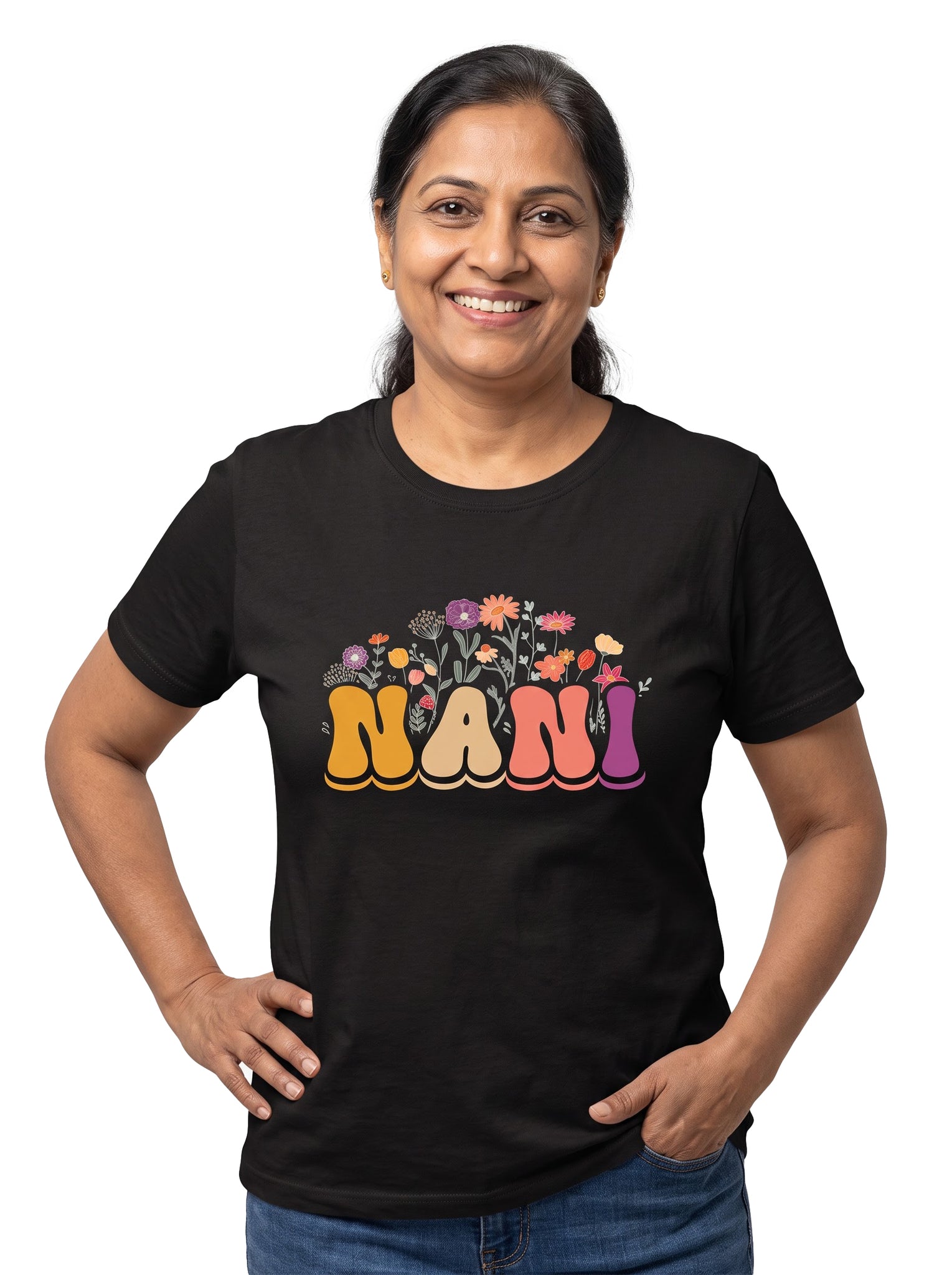 Nani with Colourful Text - Adult T-Shirt