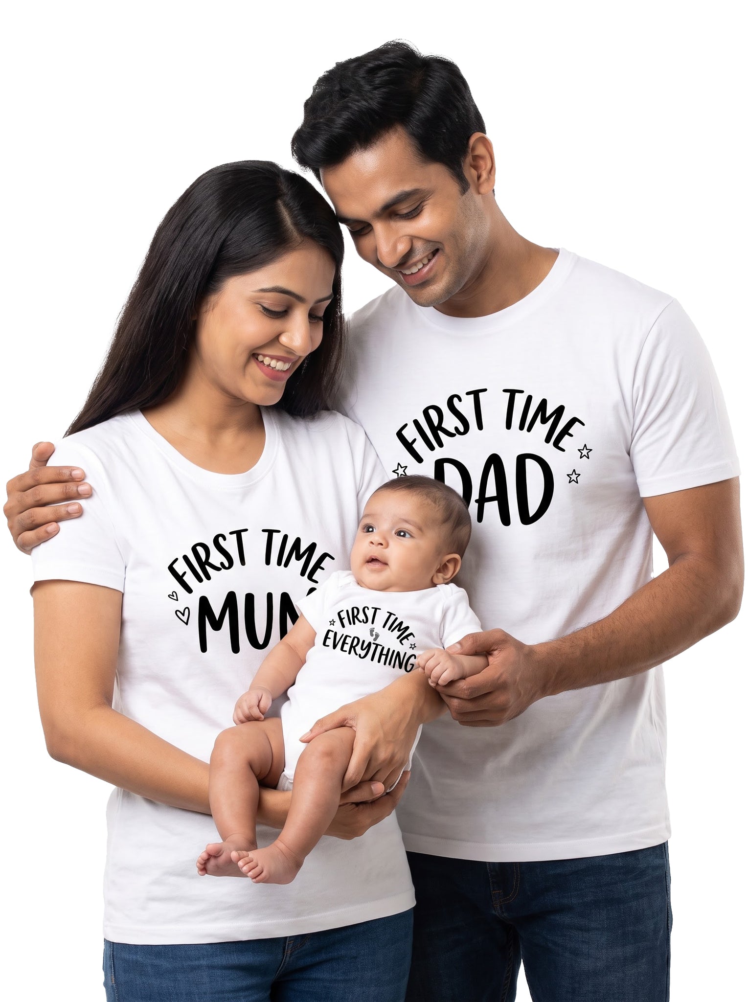 First Time Mum First Time Dad First Time Everything  - Family Matching Outfit