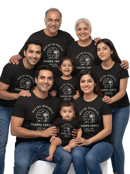 Personalized Family Vacation Shirts – Matching T-Shirts with Custom Surnames