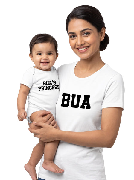 Bua & Bua 's Princess Bua & Baby Matching Outfit - T-Shirt and Romper