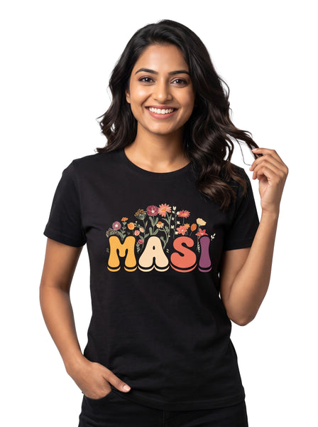 Masi with Colourful Text - Adult T-Shirt