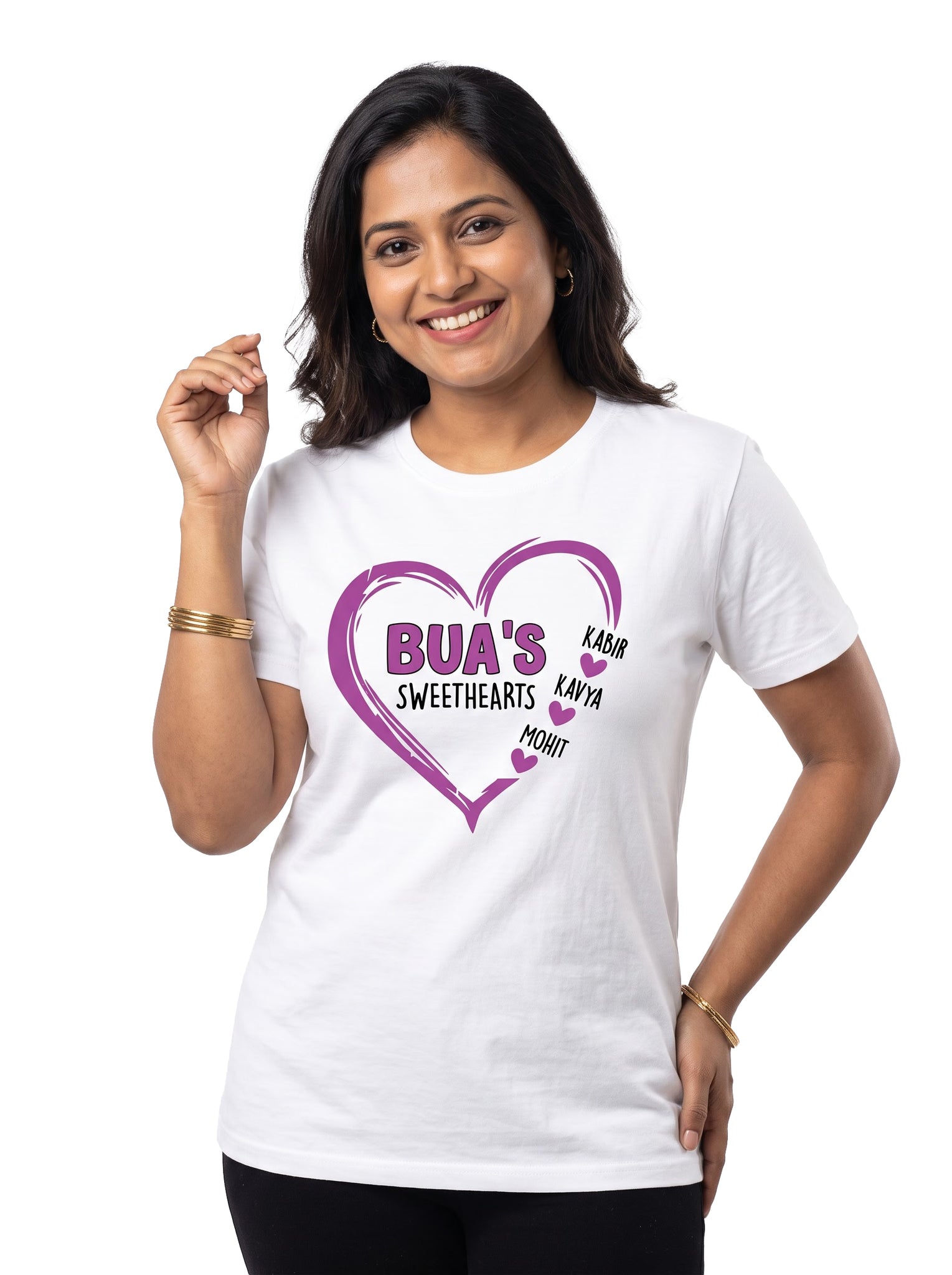 Customized Bua's Sweethearts with Kids Names - Adult T-Shirt