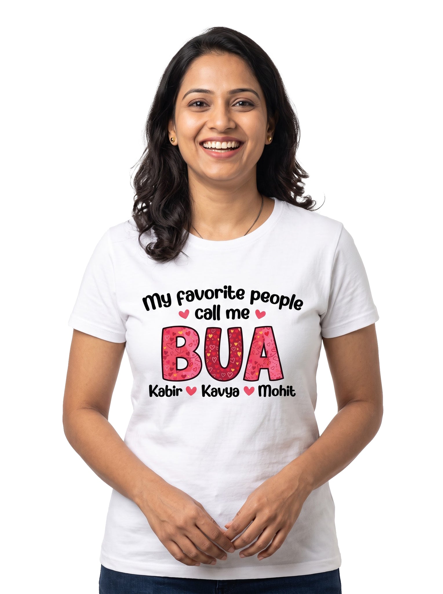 Customized My Favourite People Call me Bua with Kids Names - Adult T-Shirt