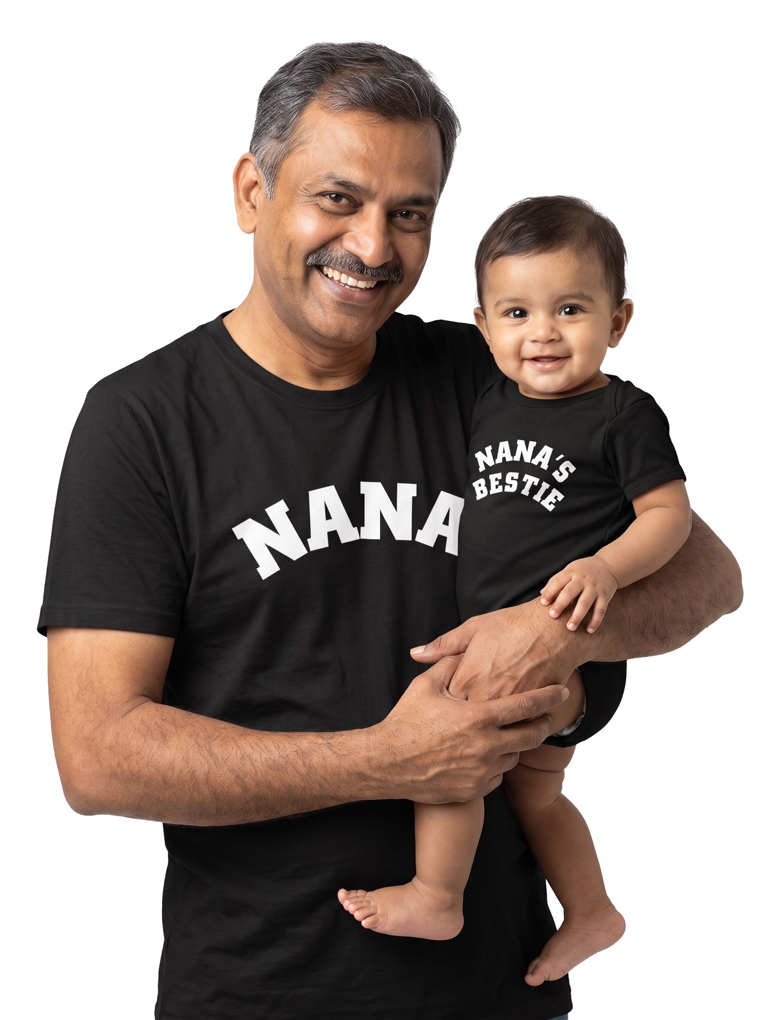 Nana & Nana's Bestie Nana & Baby Matching Outfit - T-Shirt and Romper