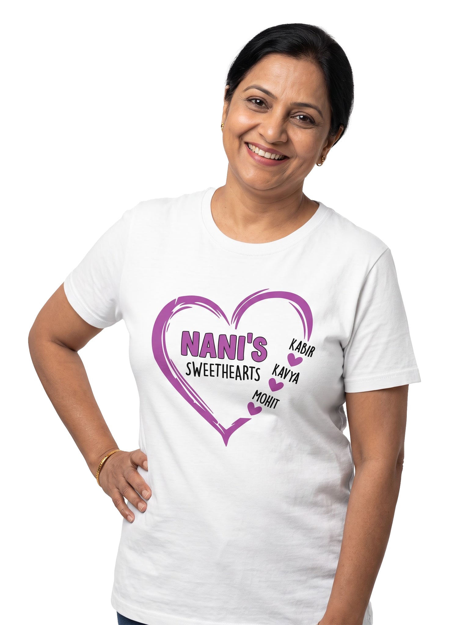 Customized Nani's Sweethearts with Kids Names - Adult T-Shirt