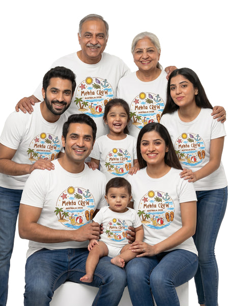 Matching Family Trip T-Shirts – Custom Surname Shirts for Family Vacations
