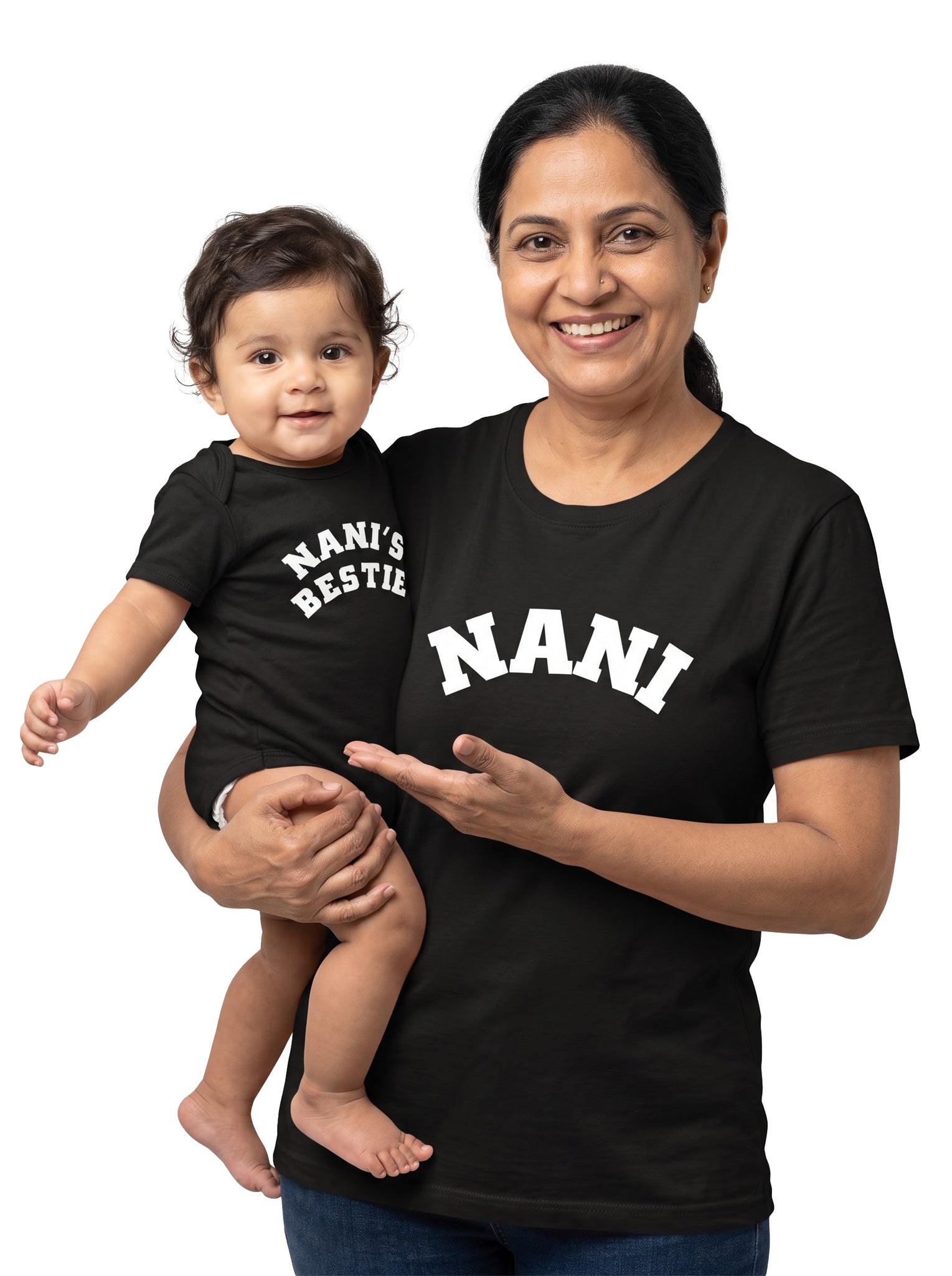 Nani & Nani's Bestie Nani & Baby Matching Outfit - T-Shirt and Romper