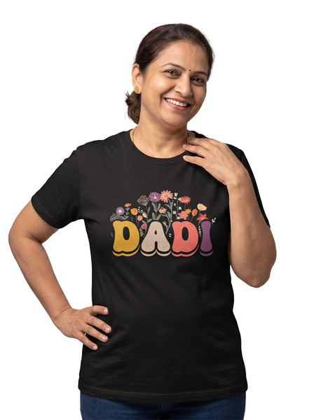 Dadi with Colourful Text - Adult T-Shirt