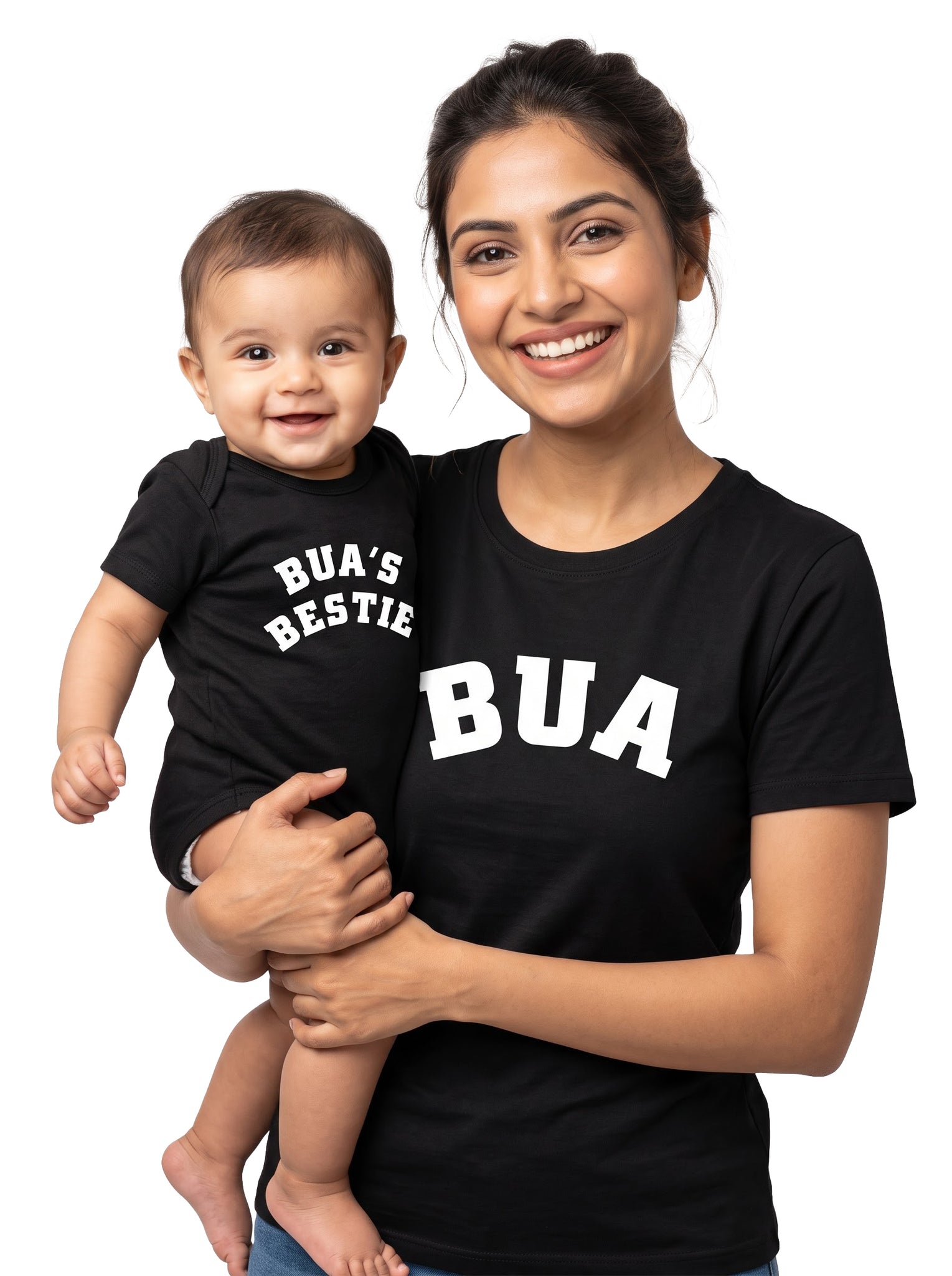 Bua & Bua's Bestie Bua & Baby Matching Outfit - T-Shirt and Romper