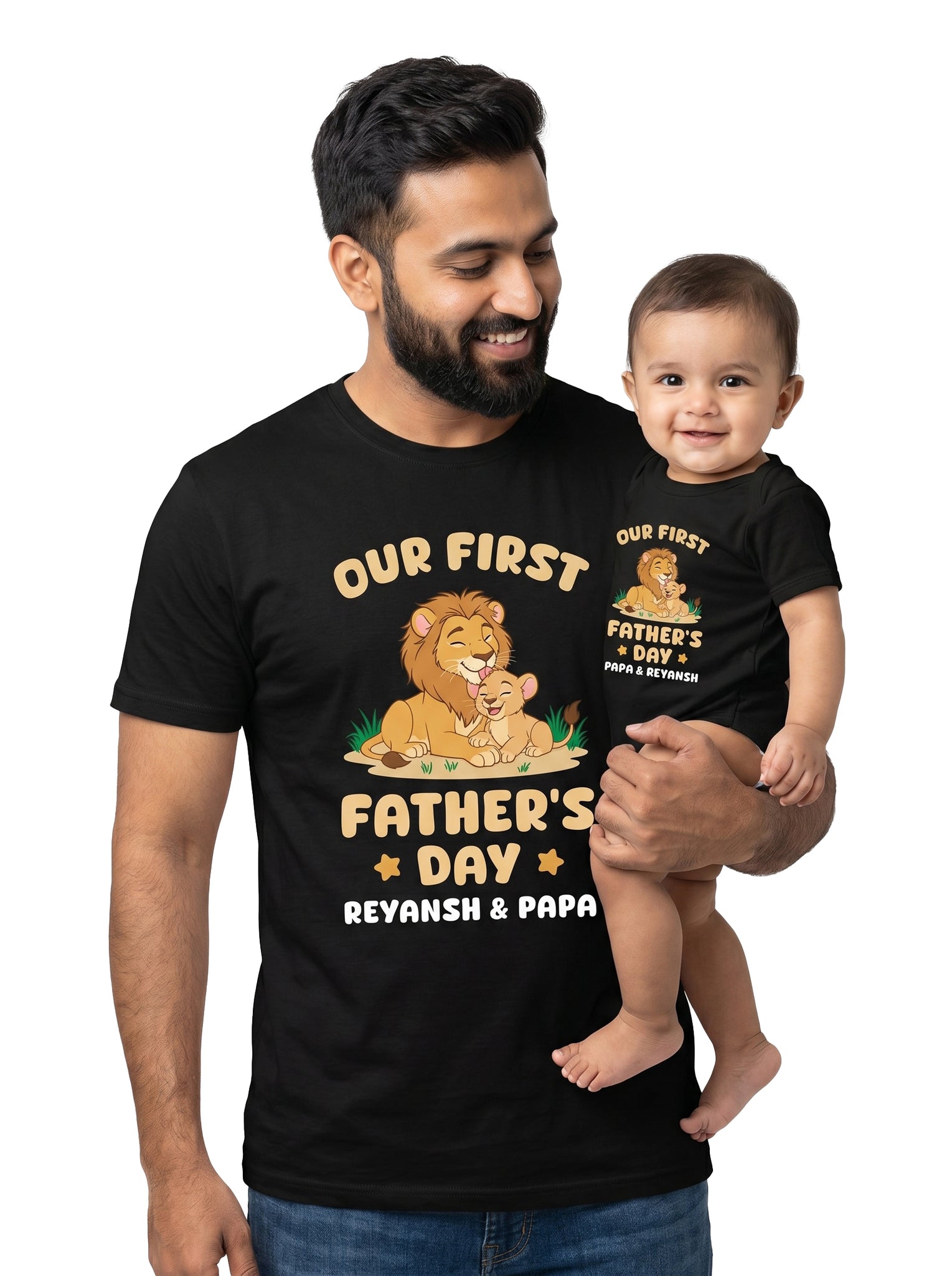 Our First Father's Day - T-shirt & Onesie (Custom Name)