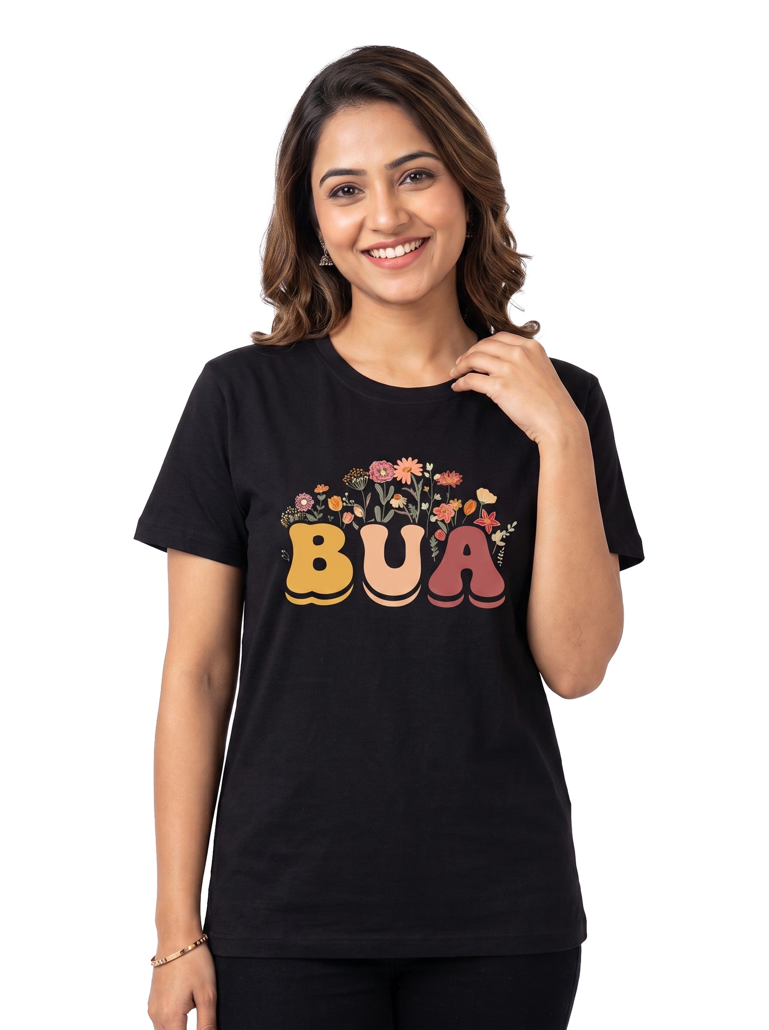 Bua with Colourful Text - Adult T-Shirt