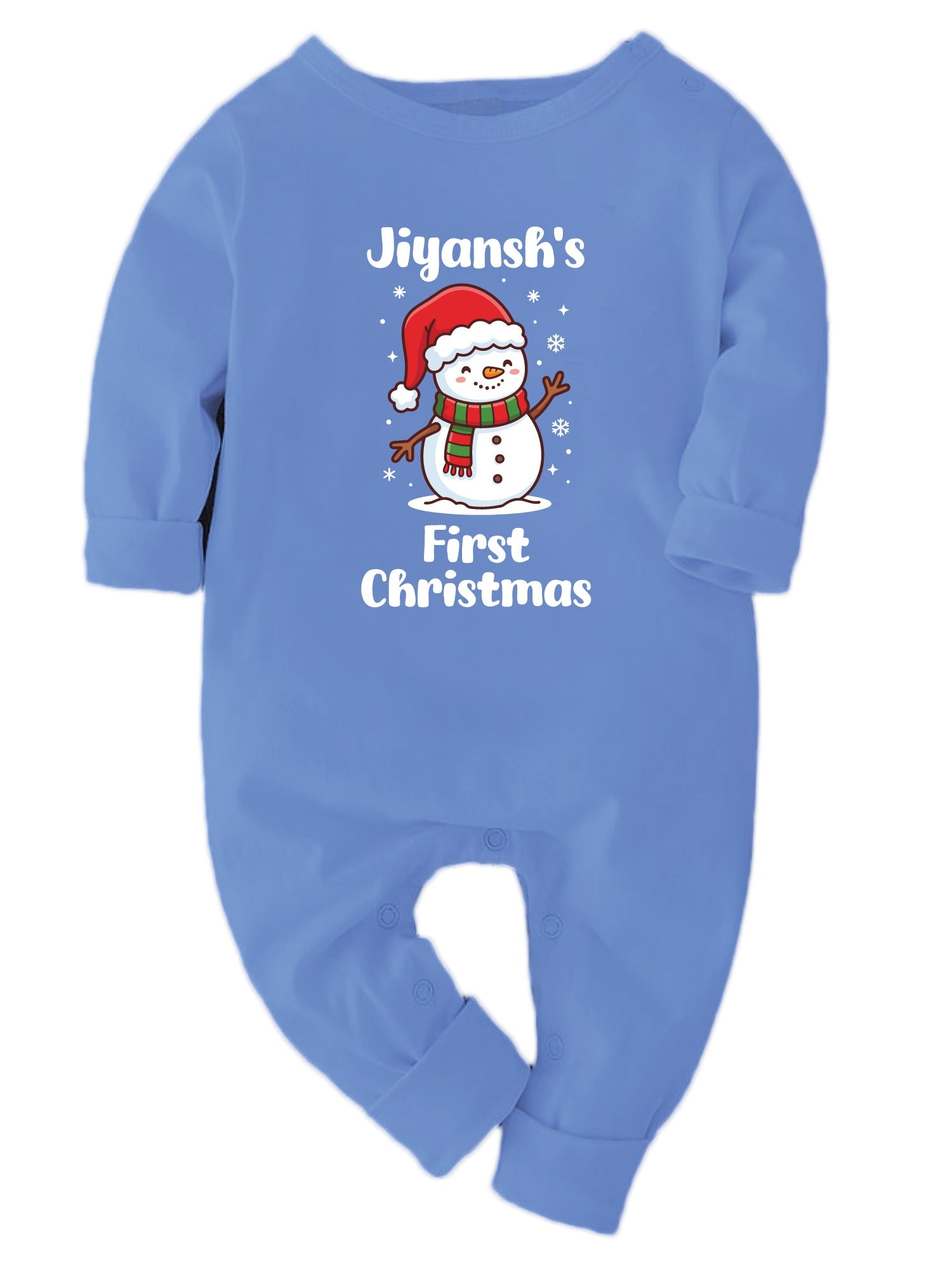 My First Christmas Tree With Personalized Name Printed - Full Sleeve Bodysuit