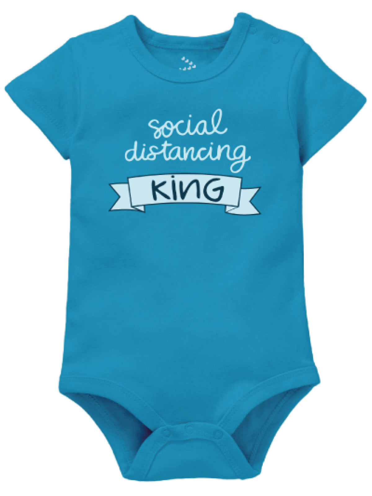 Social Distancing King - Onesie | Buy online Personalised Baby Onesie ...