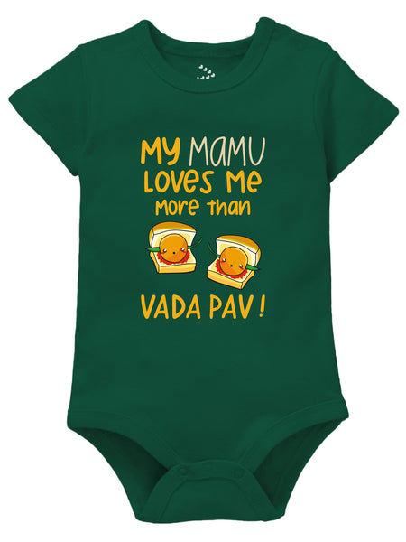 Mamu Loves Me More Than Vadapav - Onesie