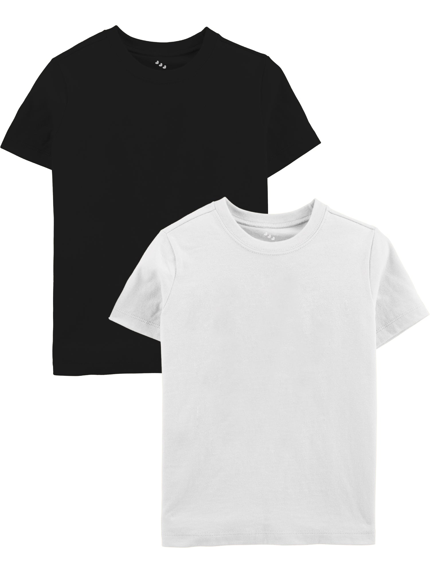 Solid Set of 2- Black and White 0 Kids Tshirt - Tee