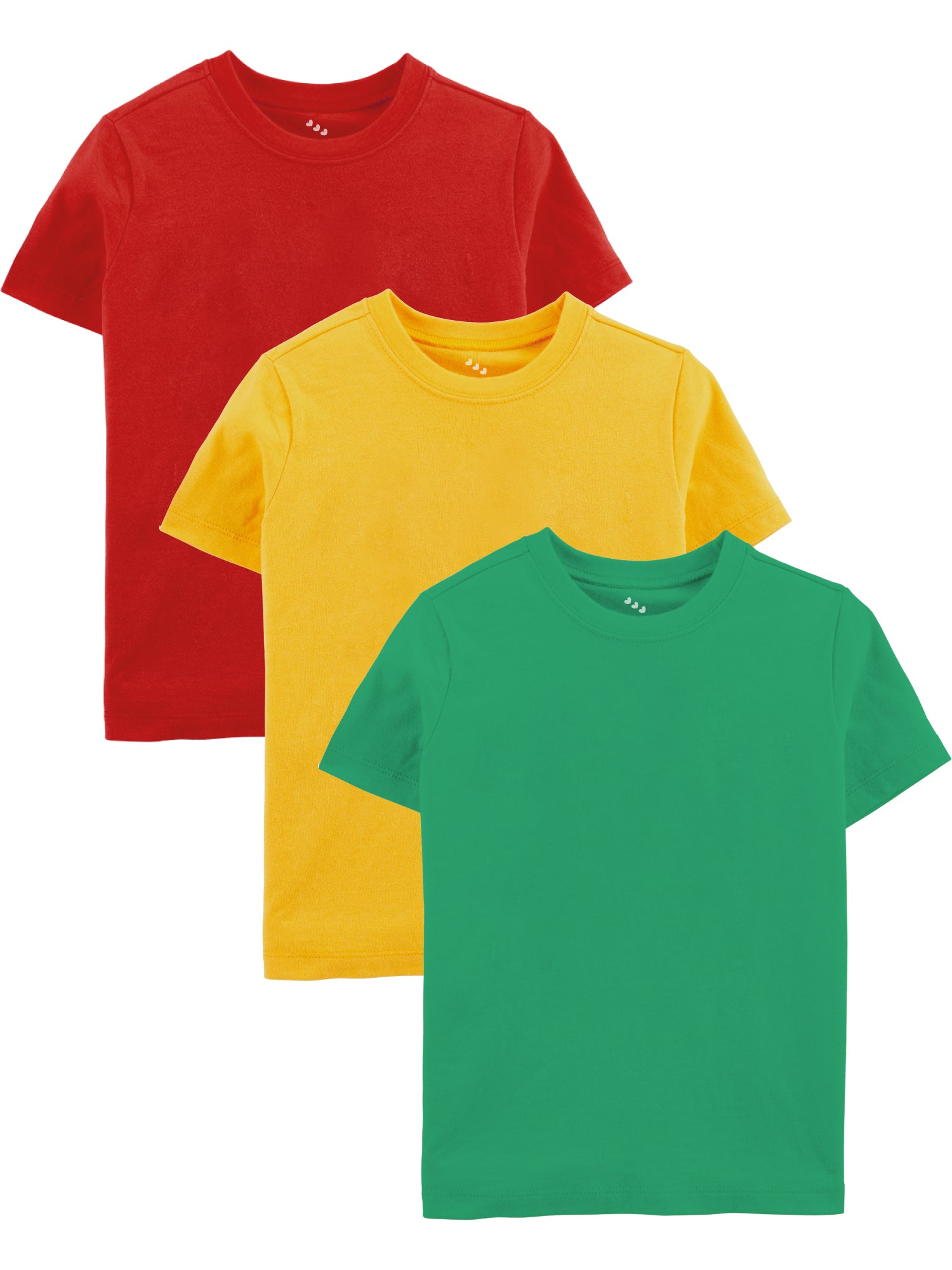 Solid Set of 3- Red Green and Yellow 0 Kids Tshirt - Tee