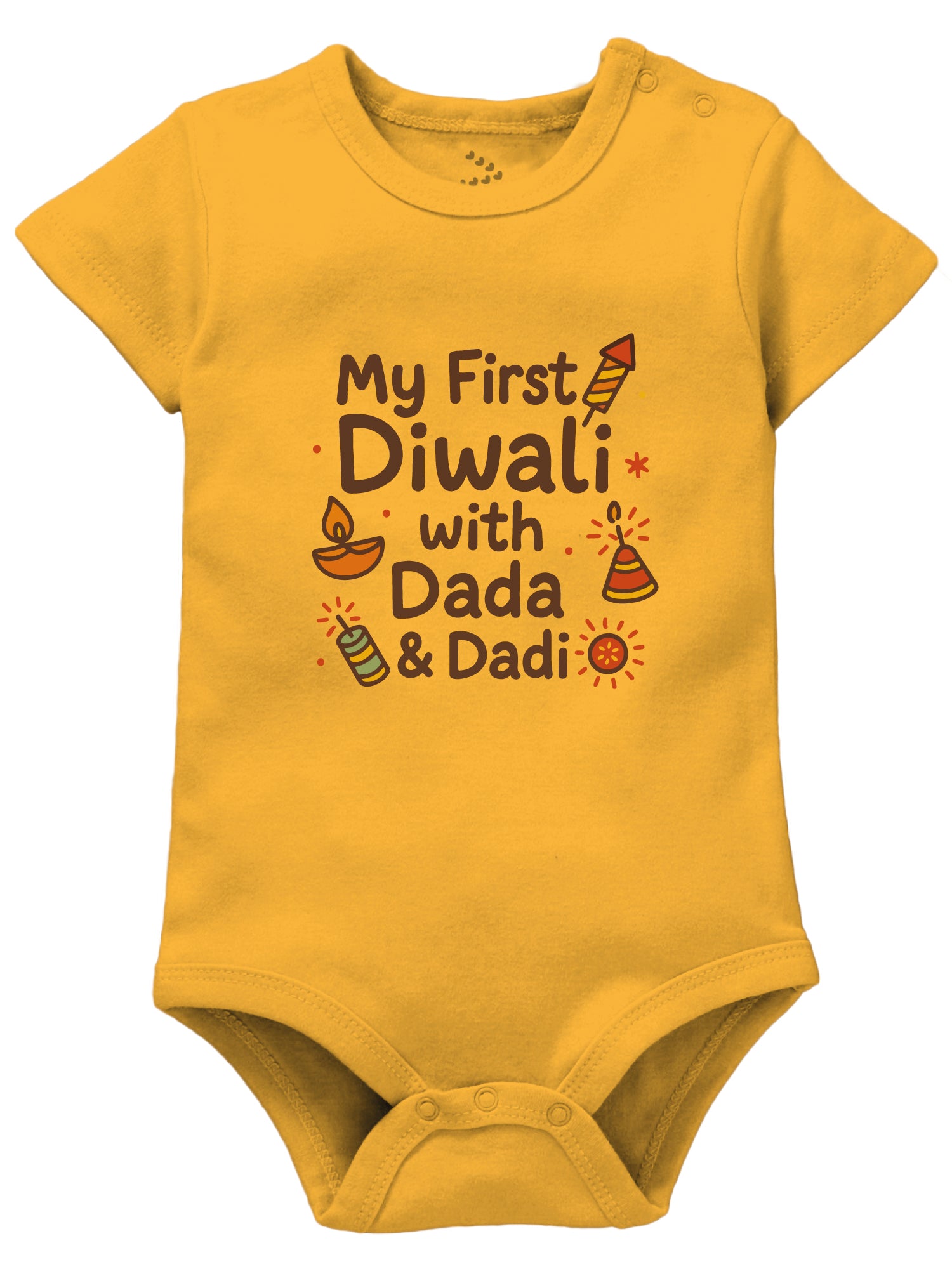 My First Diwali With Dada & Dadi  - Onesie