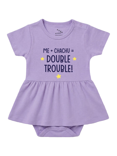 Me + Chachu = Double Trouble - Frock Onesie