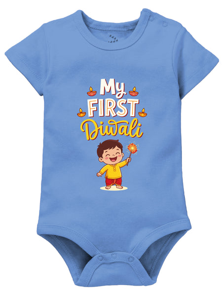 My First Diwali Boy Printed - Onesie