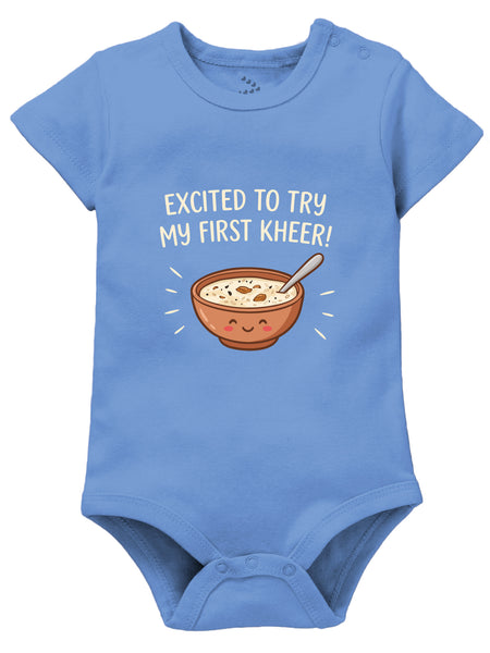 Excited to Try  My First Kheer Printed Annaprashan Theme - Onesie