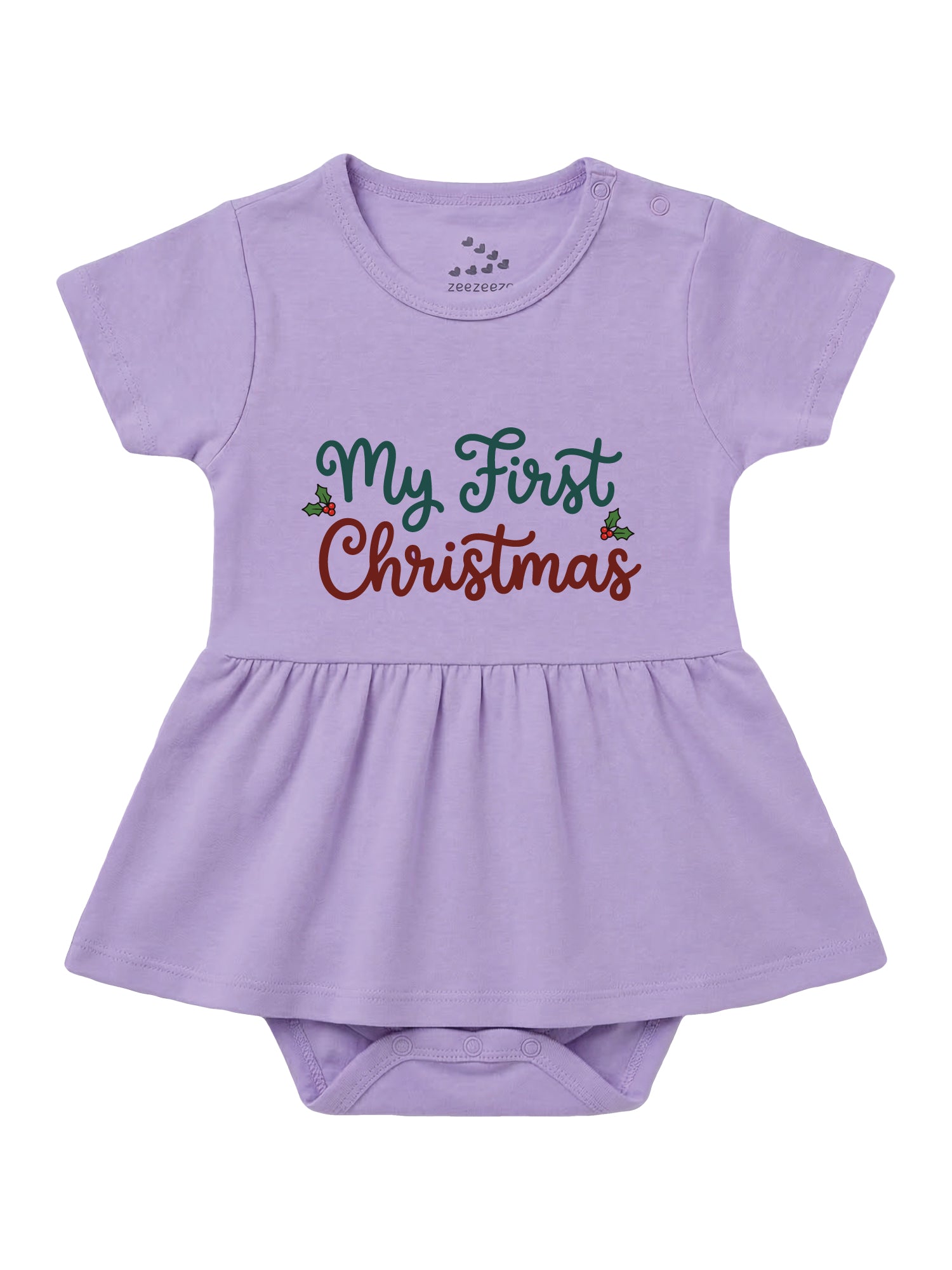 My First Christmas Printed - Bodysuit Dress