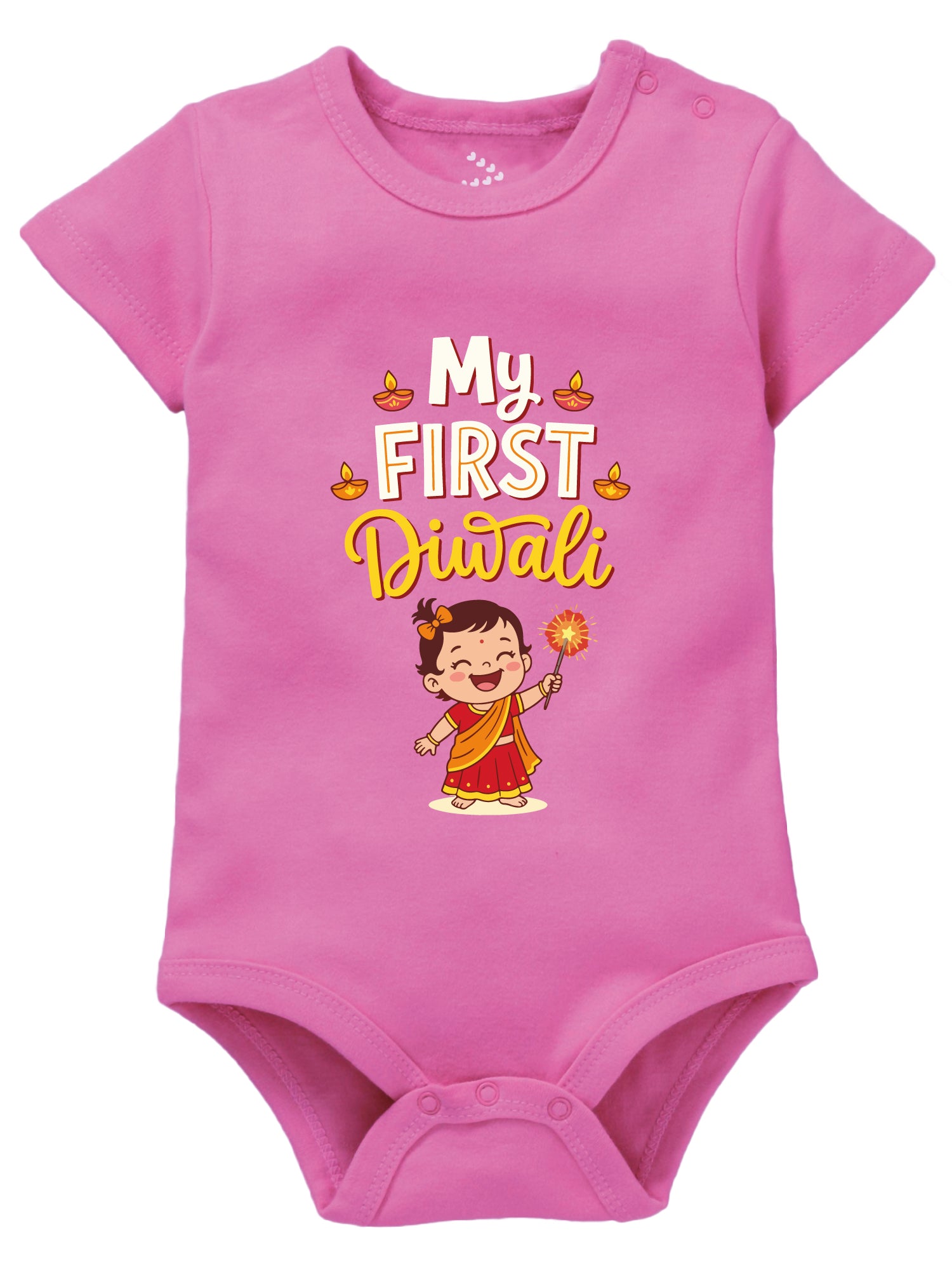My First Diwali Girl Printed - Onesie