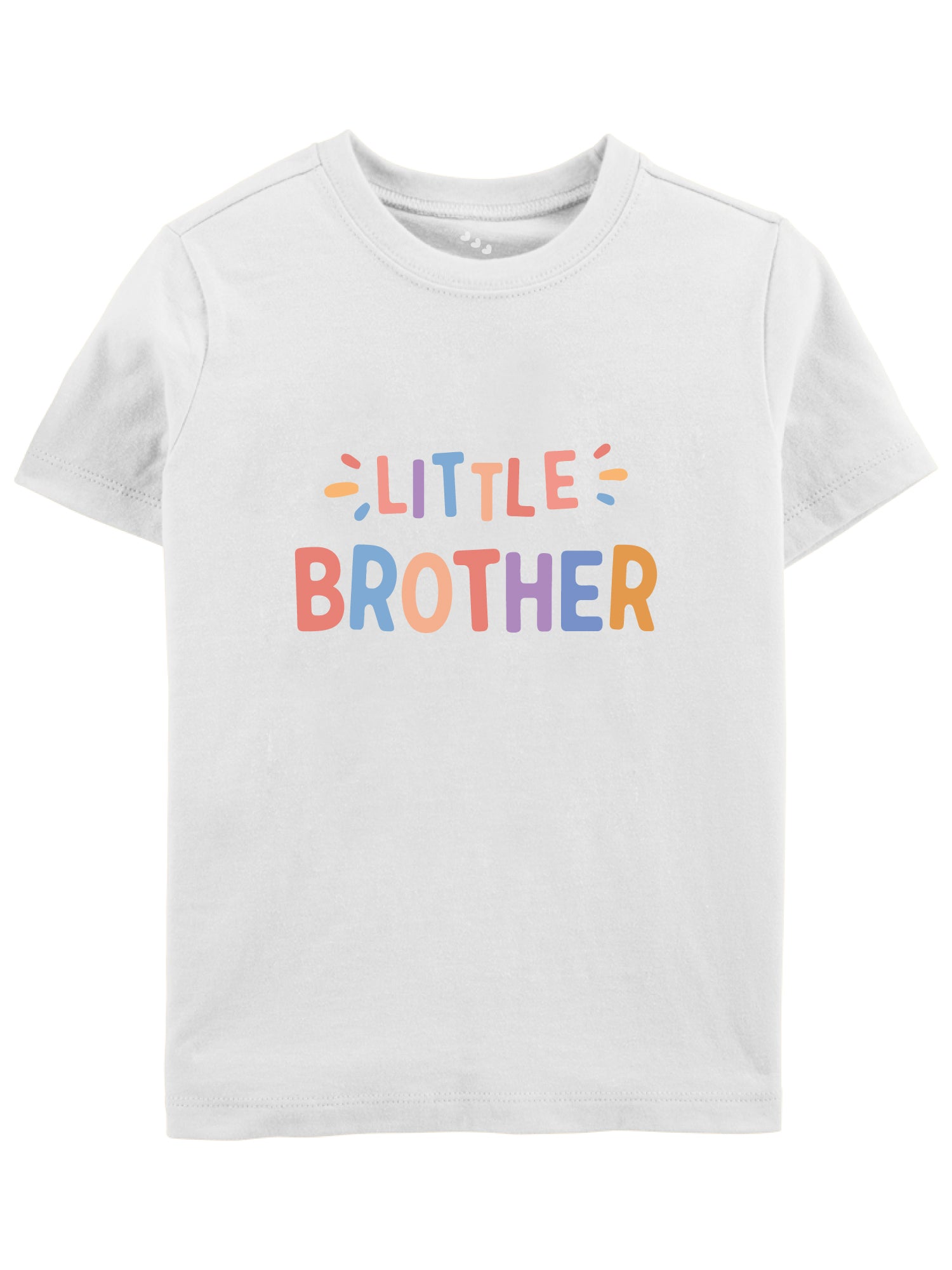 Little Brother/Sister With Colourful Text -Tee