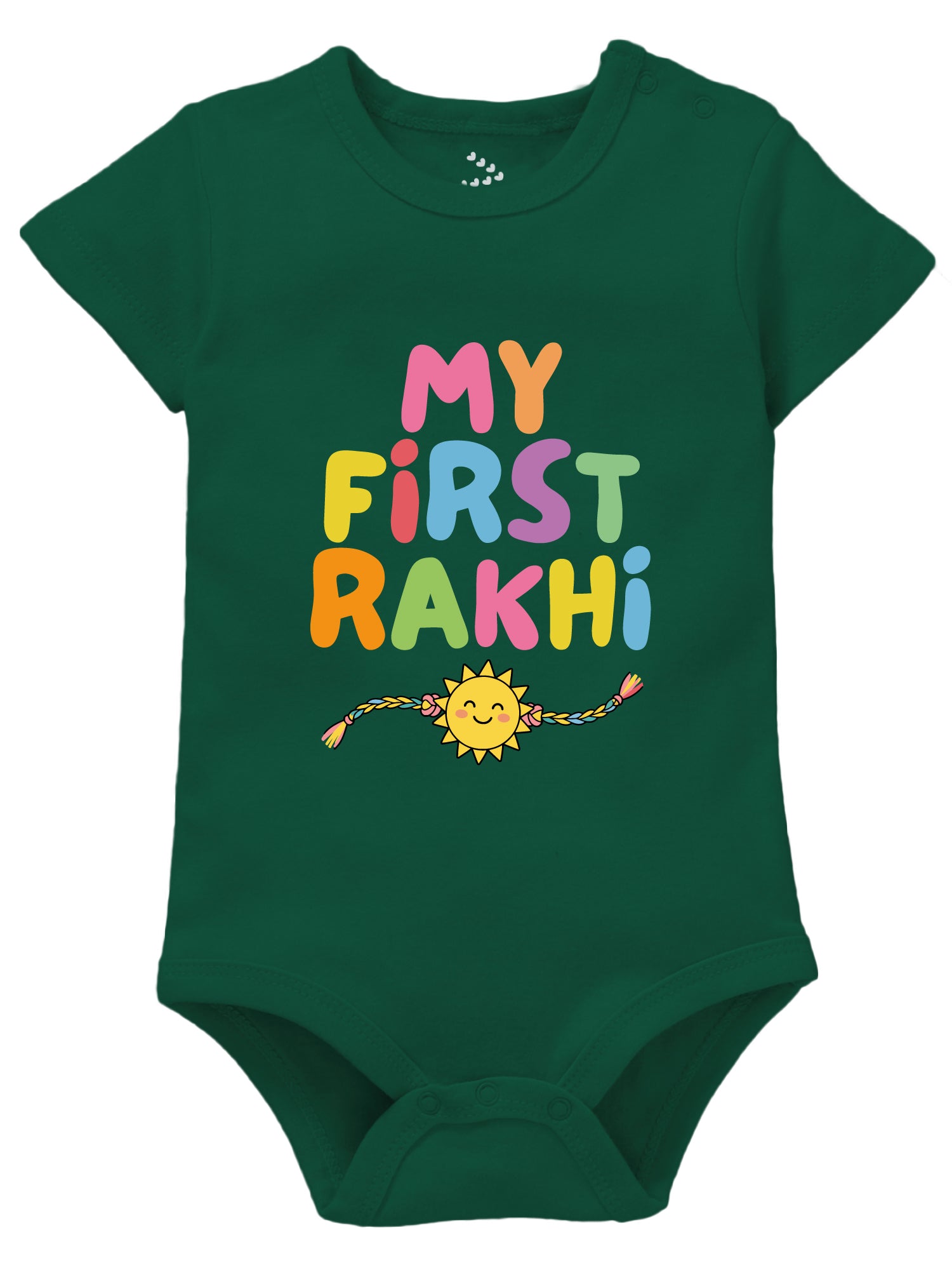 My First Rakhi Colorfull Text - Onesie