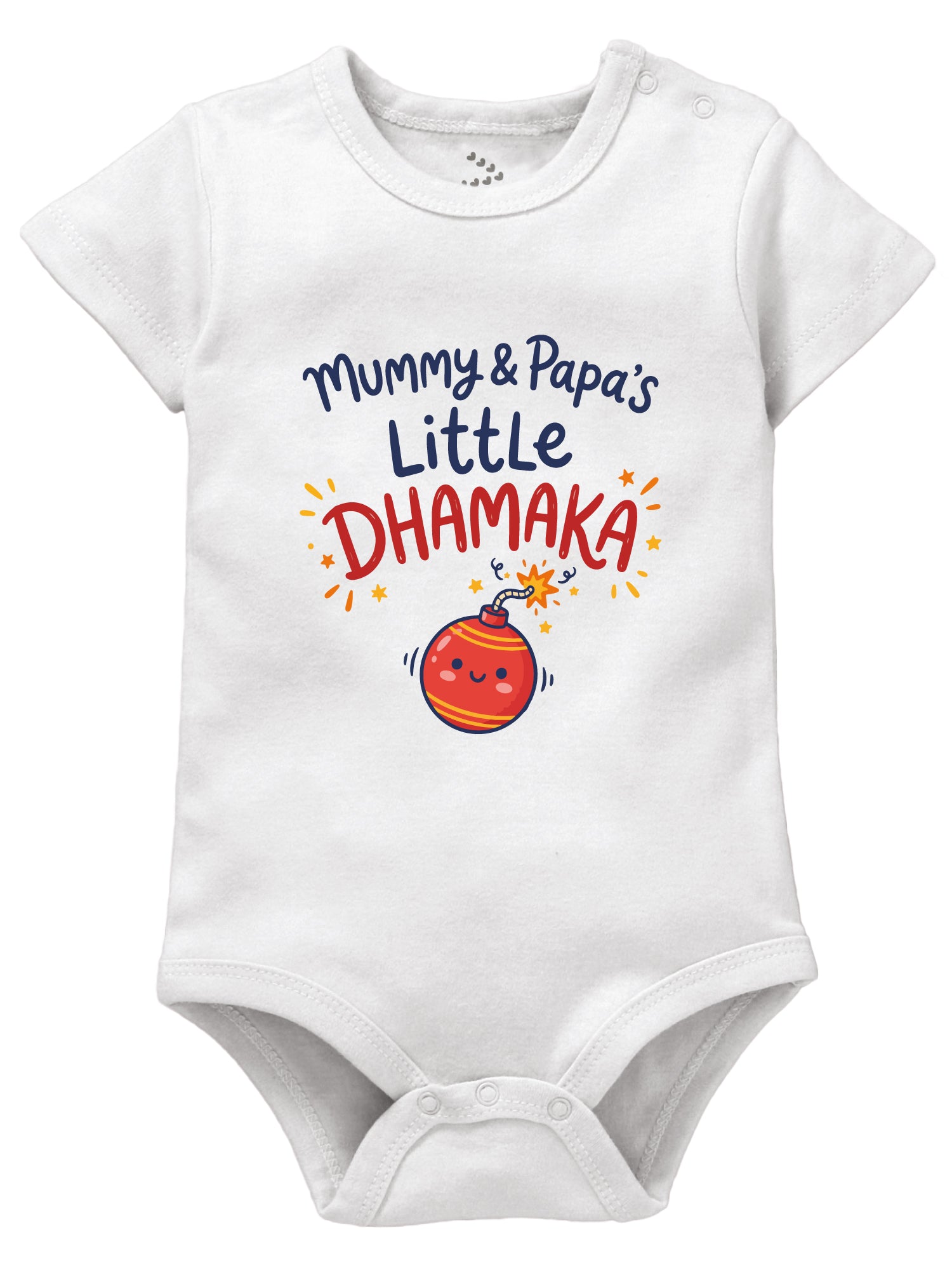 Mummy and Papa's Little Dhamaka Printed - Onesie