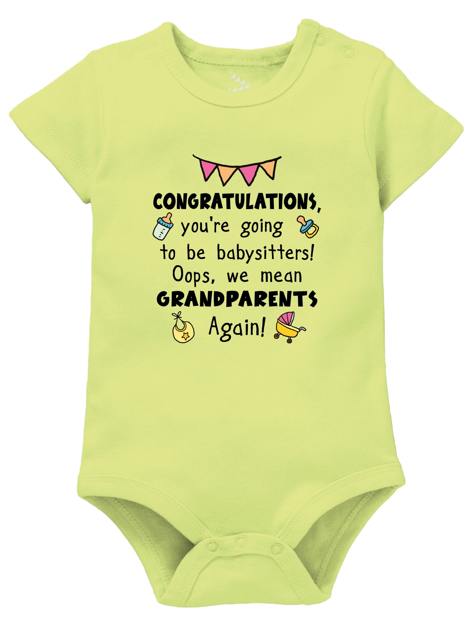 Congratulations Grandparents Again - Onesie