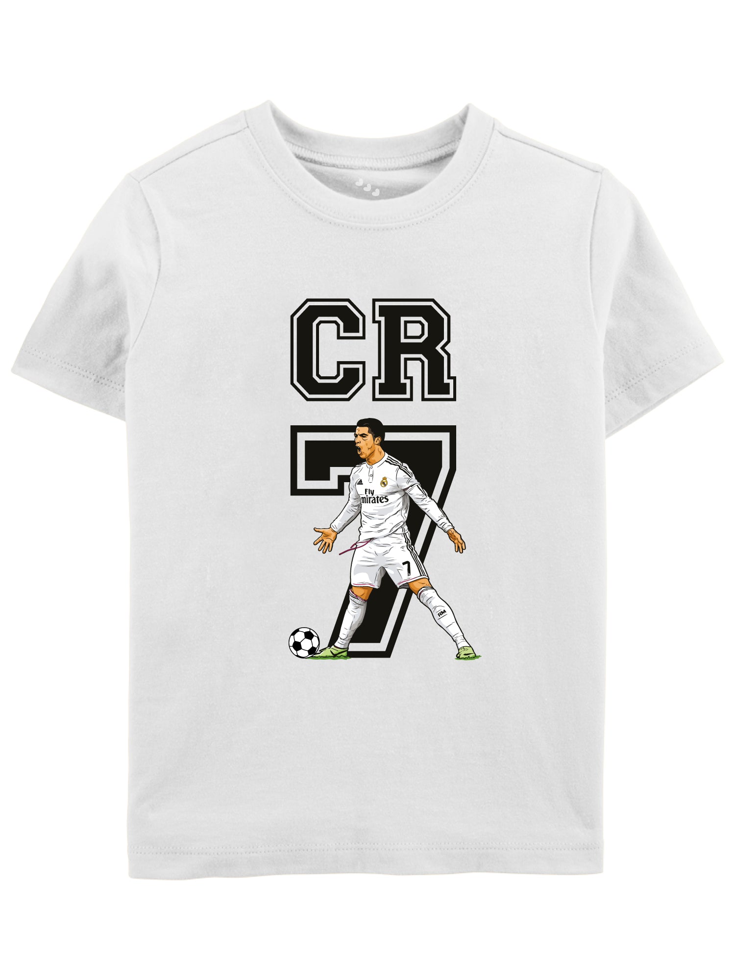 Cristiano Ronaldo 7 Black Text - Tee
