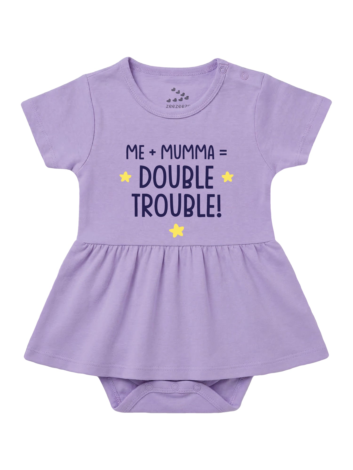 Me + Papa = Double Trouble - Frock Onesie