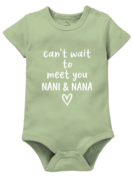 Can’t Wait To Meet You Nani and Nana - Onesie