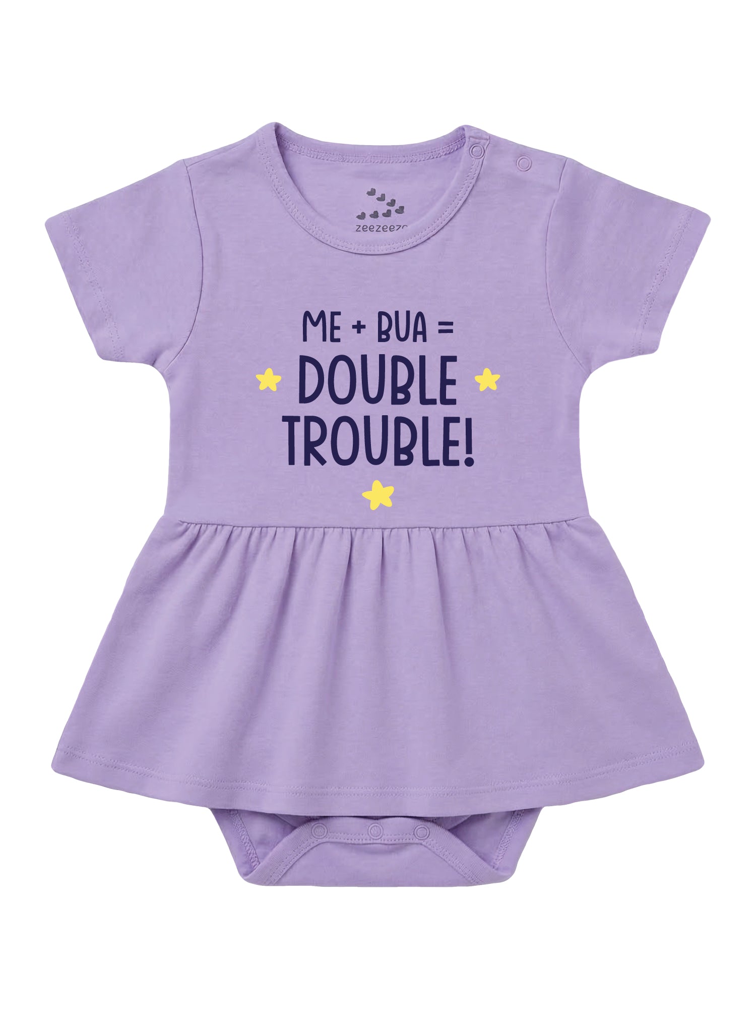 Me + Bua = Double Trouble - Frock Onesie
