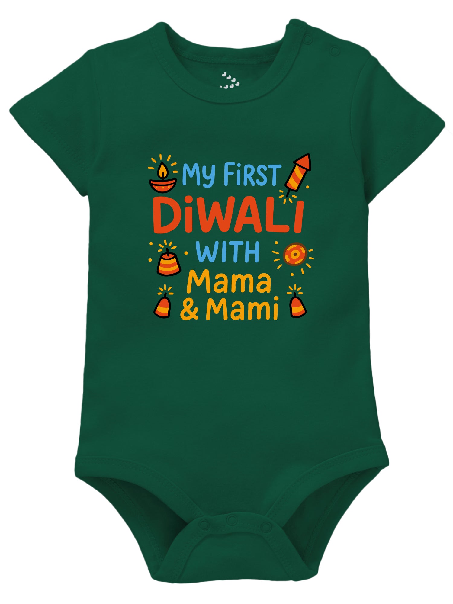 My First Diwali With Mama & Mami  - Onesie