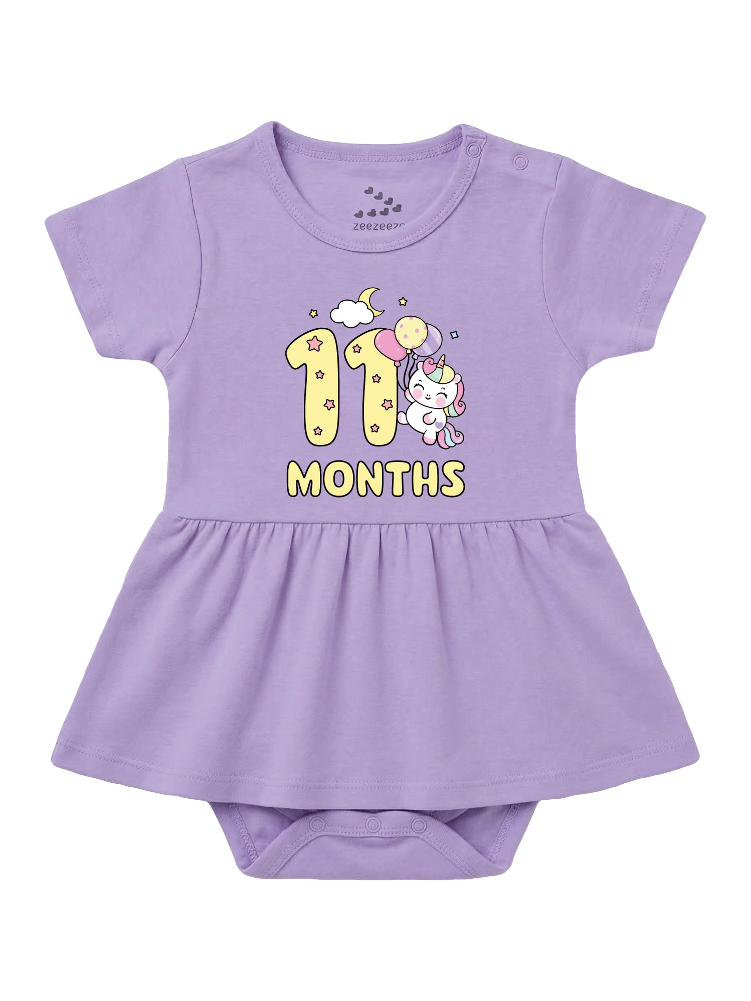 11 Month Birthday Unicorn - Frock Onesie