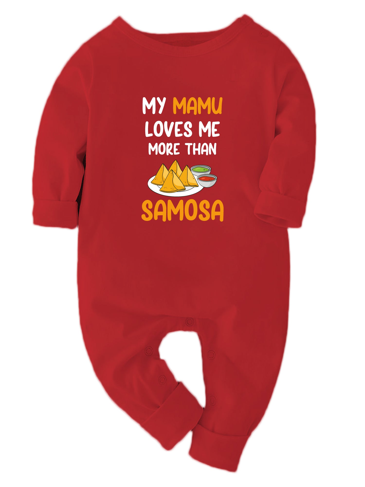 My Mamu Loves Me More Than Samosa  - Bodysuit