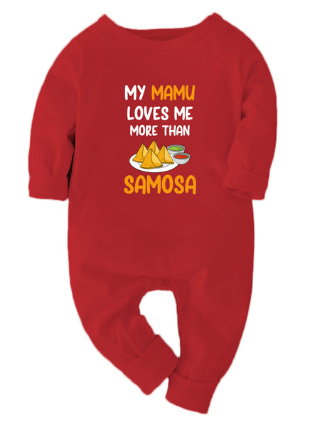 My Mamu Loves Me More Than Samosa  - Bodysuit