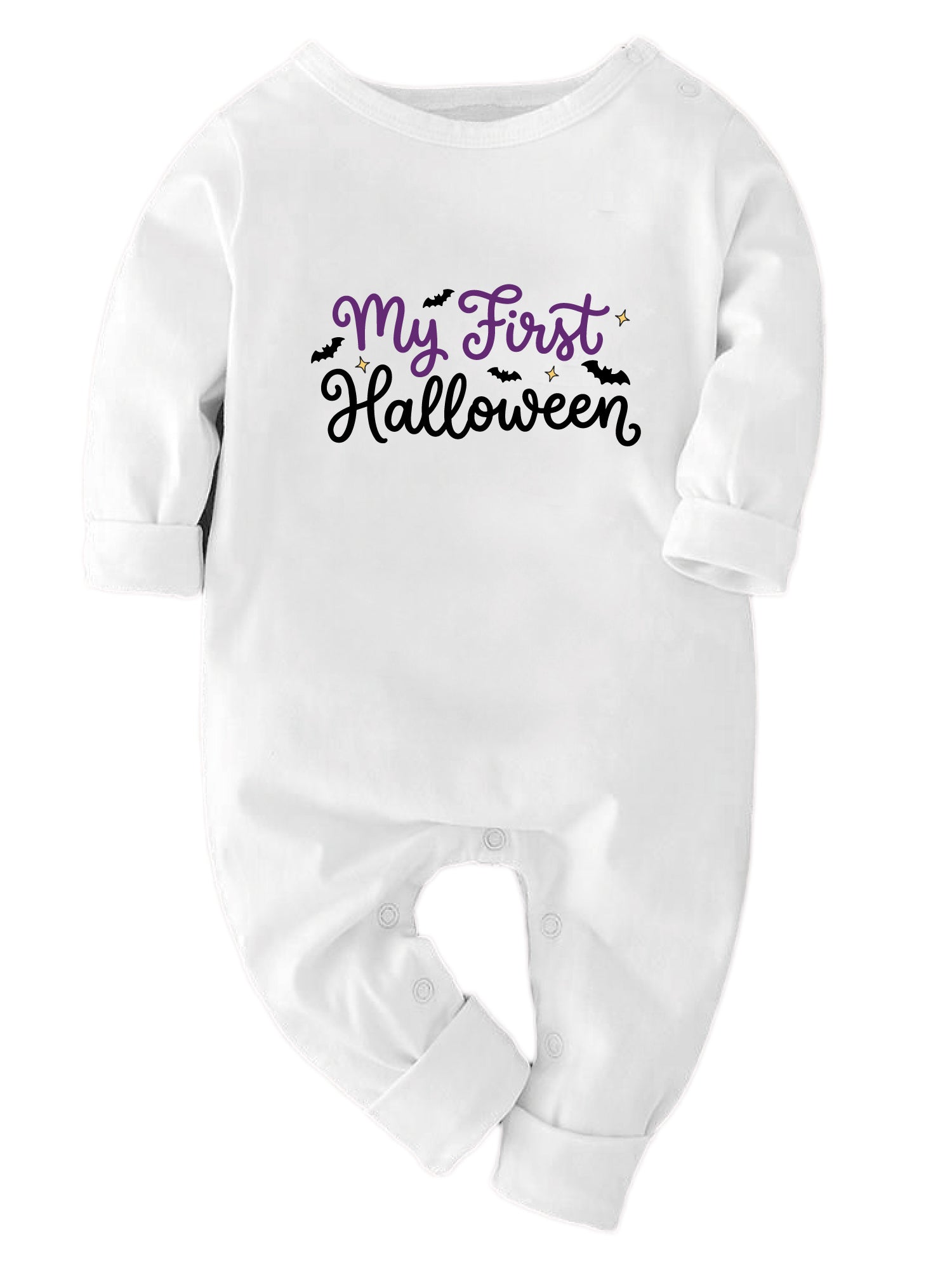 My First Halloween Bats - White Bodysuit