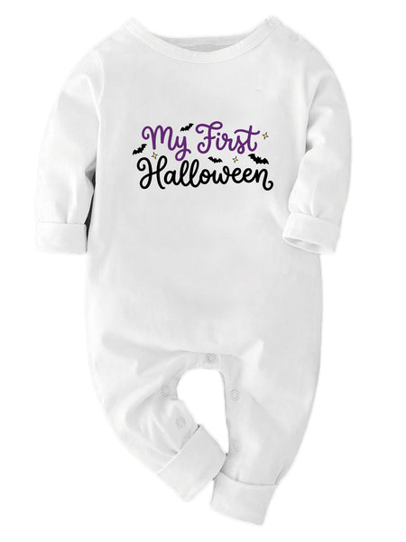 My First Halloween Bats - White Bodysuit