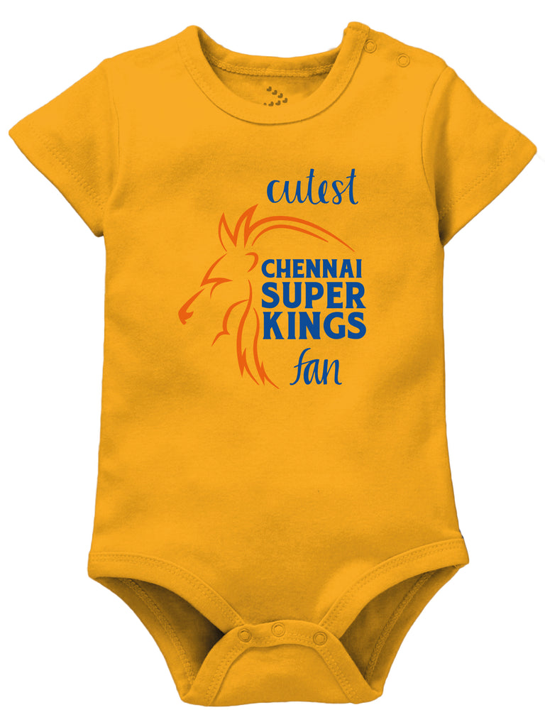 Chennai Super Kings Fan Baby Onesie IPL Cricket baby newborn
