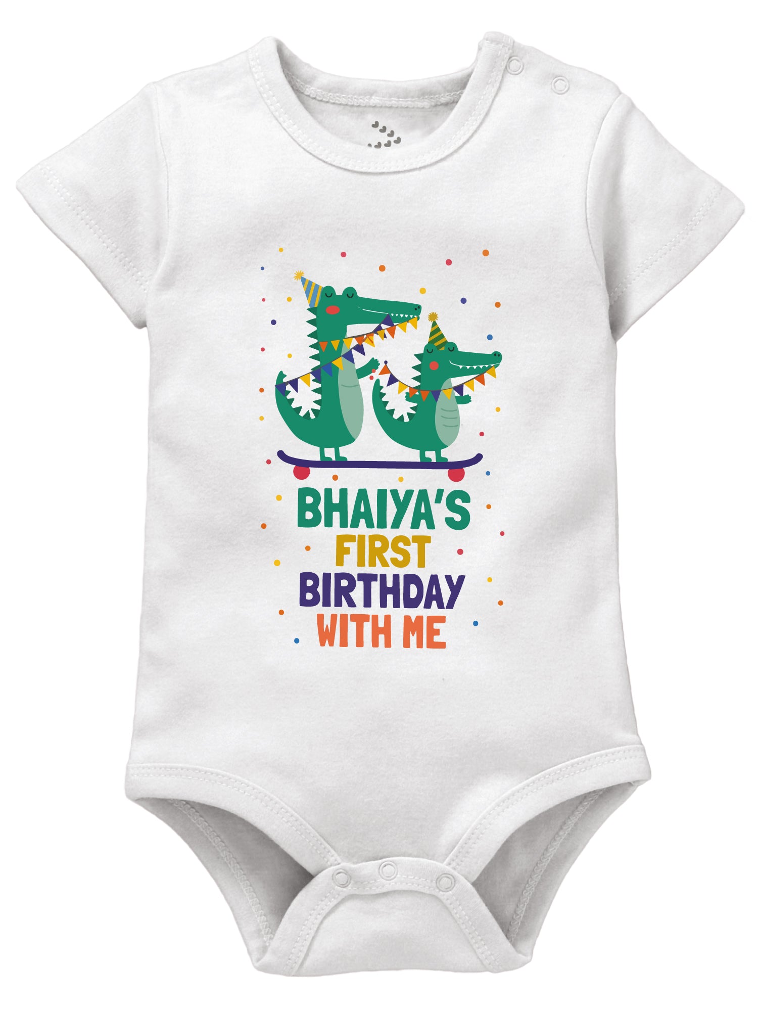 Bhaiya's First Birthday With Me Crocodile - Onesie